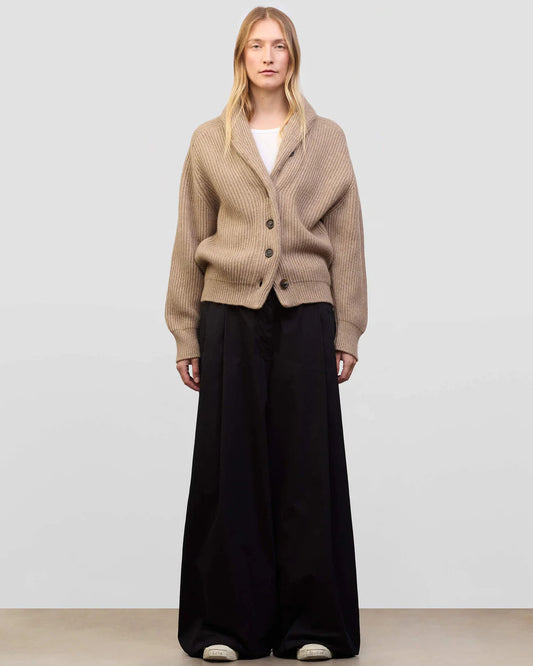 Begg x Co Mini Yacht Cardigan Brown Undyed-Begg x Co-Thistle Hill