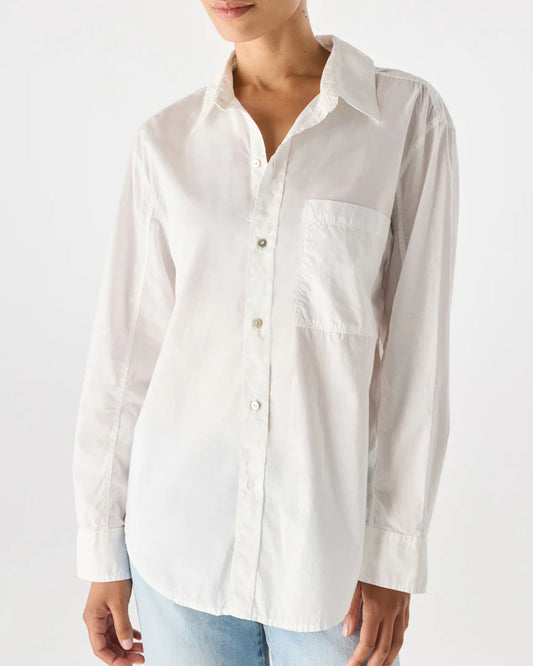 AMO Ruth Oversized Shirt White-AMO-Thistle Hill