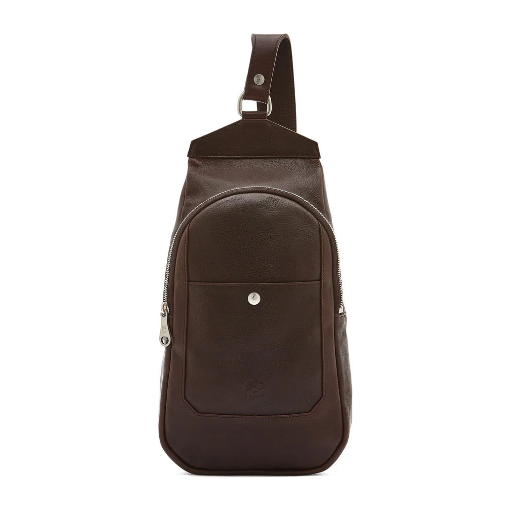 Il Bisonte Cosimo One Strap Backpack in Vintage Leather in Caffe-Il Bisonte-Thistle Hill