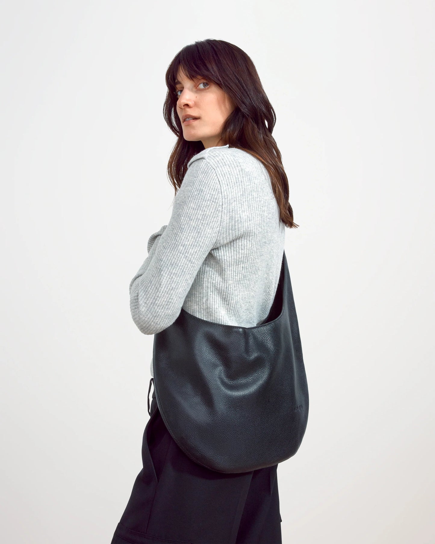 WE-AR4 The H Hobo Bag Black-WE-AR4-Thistle Hill