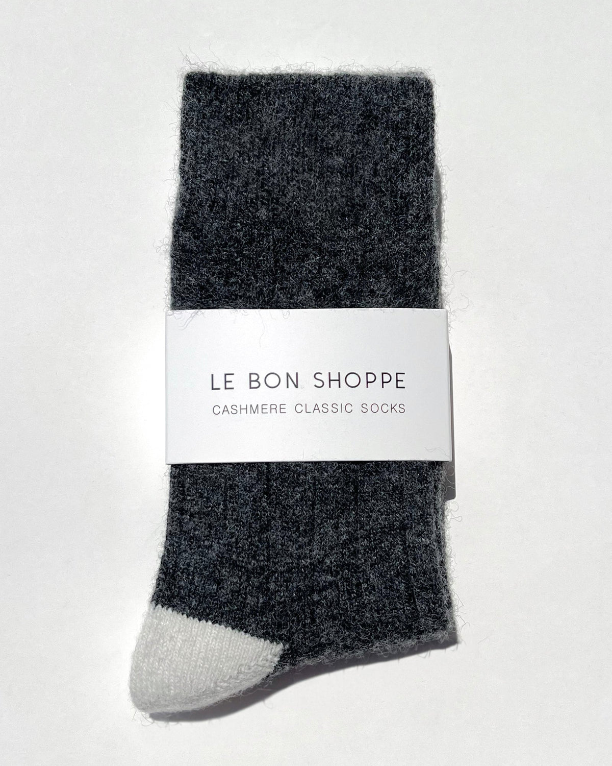 Le Bon Shoppe Classic Cashmere Socks Charcoal Melange-Le Bon Shoppe-Thistle Hill