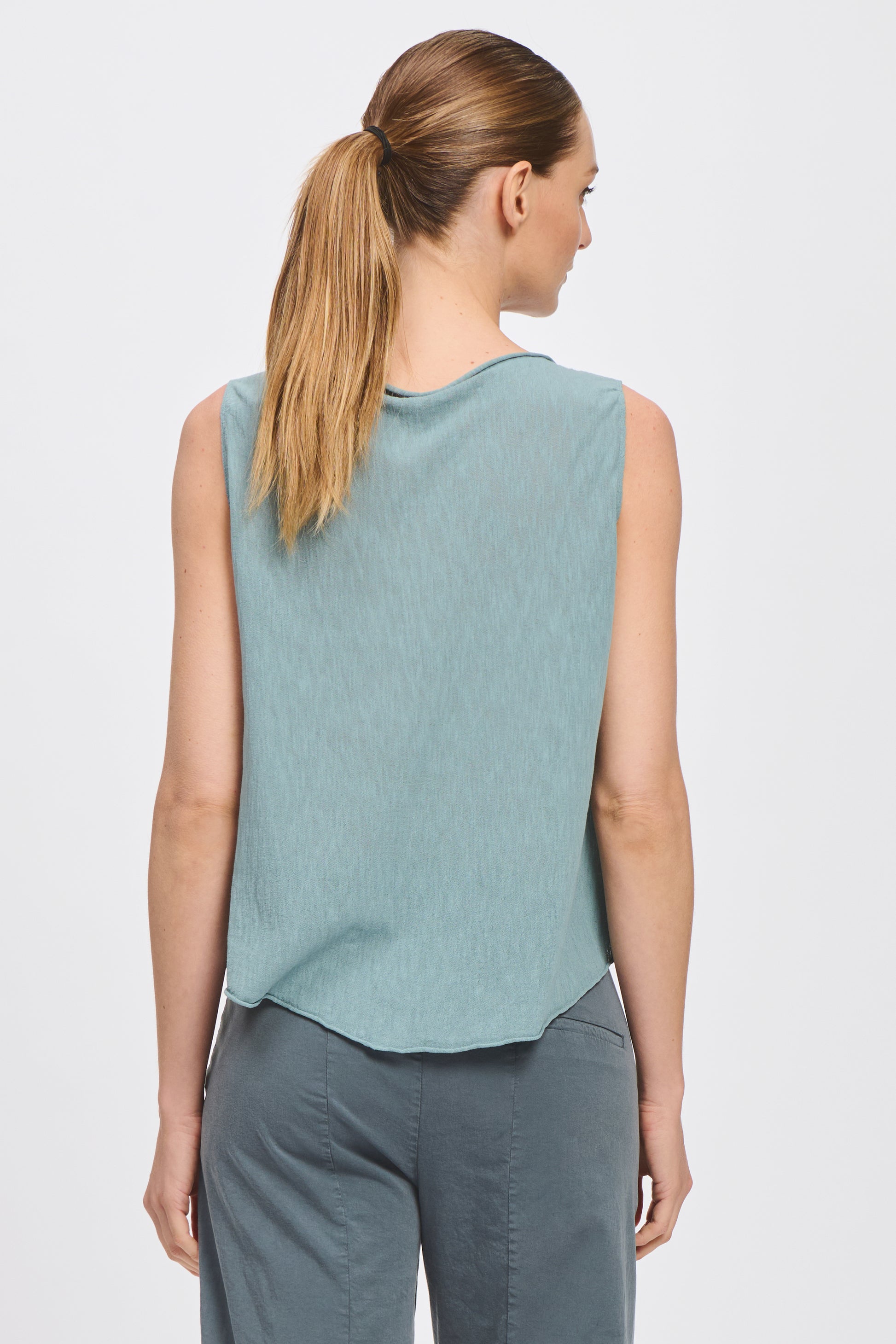 Transit Slub Knitted Top Tank Celeste-Transit-Thistle Hill