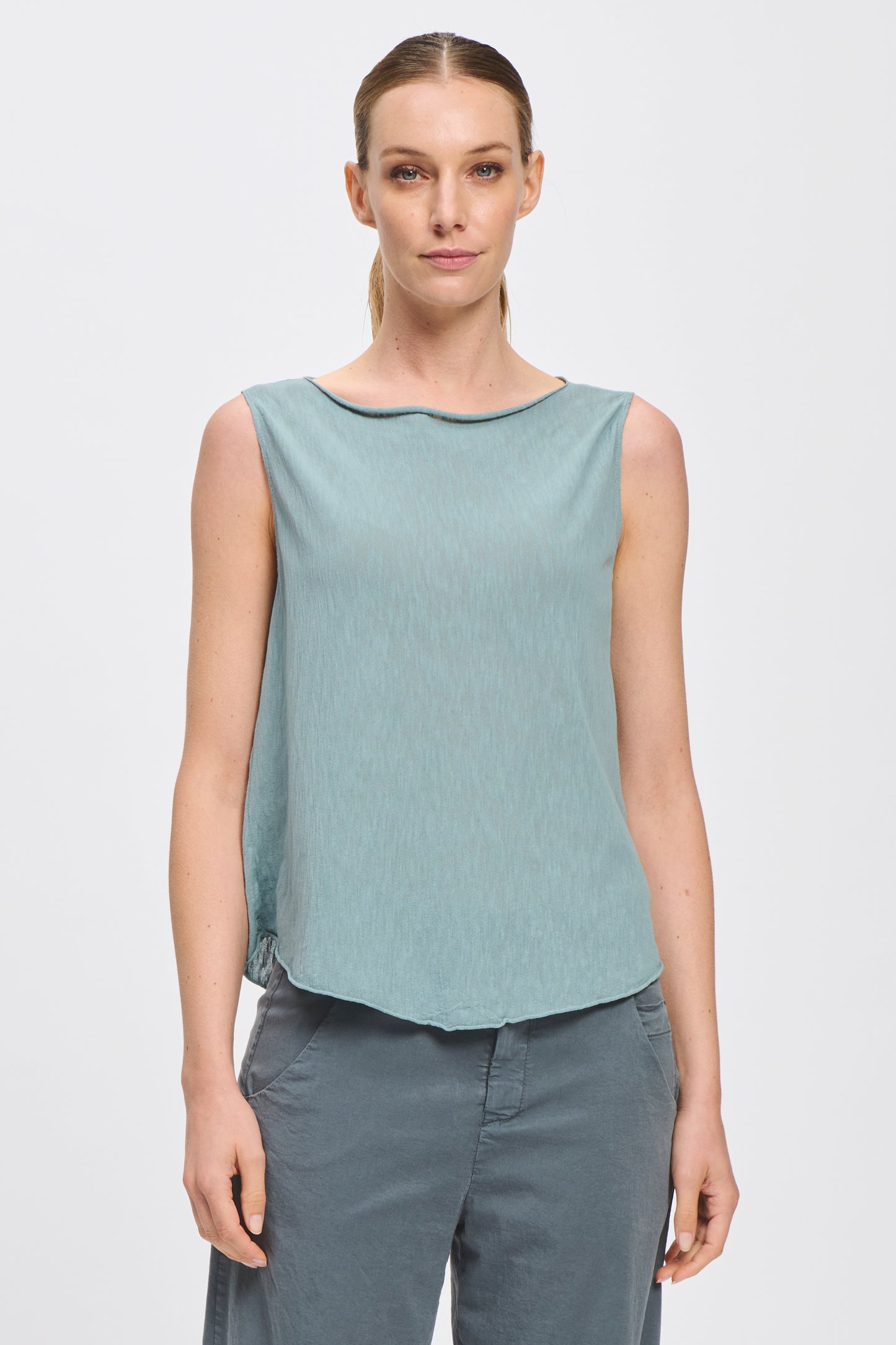 Transit Slub Knitted Top Tank Celeste-Transit-Thistle Hill