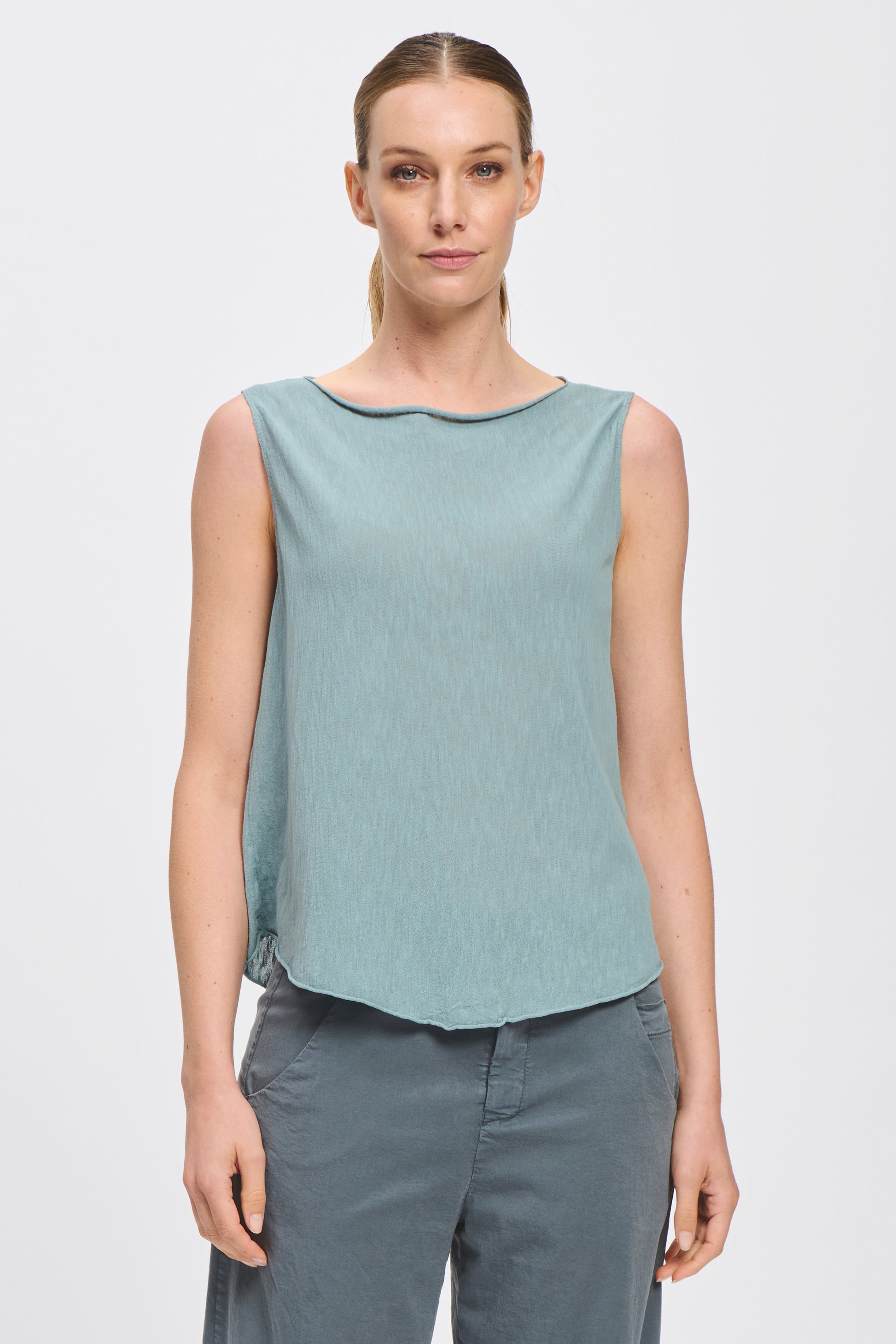 Transit Slub Knitted Top Tank Celeste-Transit-Thistle Hill