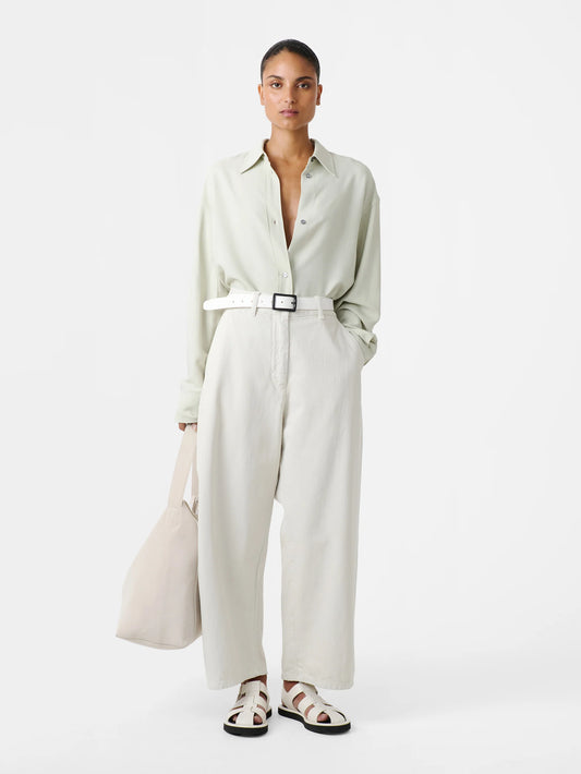 Studio Nicholson Chalco Denim Wide Crop Pant Ice-Studio Nicholson-Thistle Hill