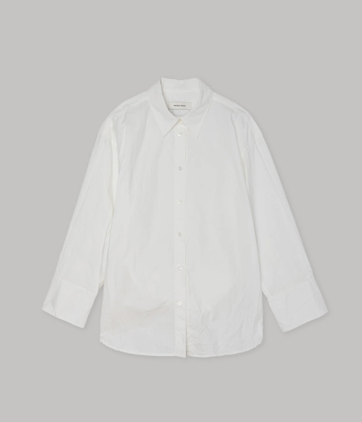Sayaka Davis Crinkled Oversized Shirt White-Sayaka Davis-Thistle Hill