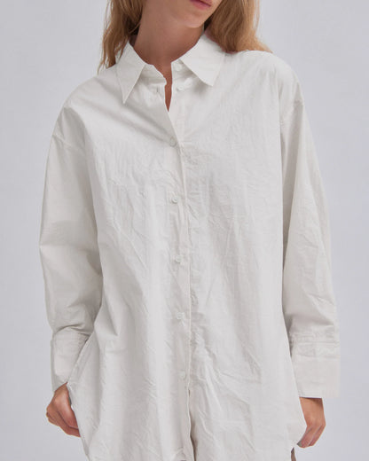 Sayaka Davis Crinkle Oversizeed Shirt White-Sayaka Davis-Thistle Hill