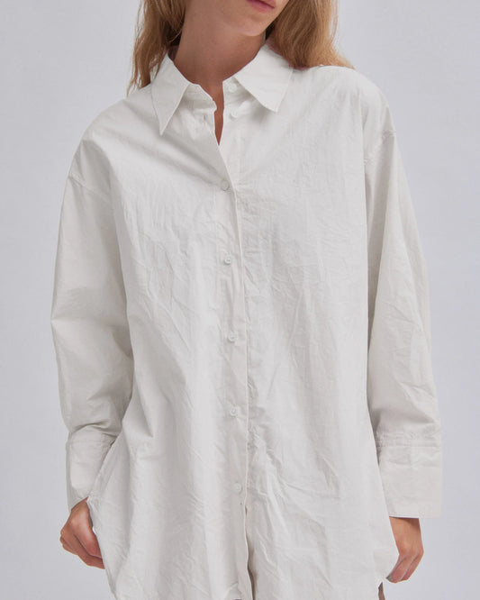 Sayaka Davis Crinkle Oversizeed Shirt White-Sayaka Davis-Thistle Hill