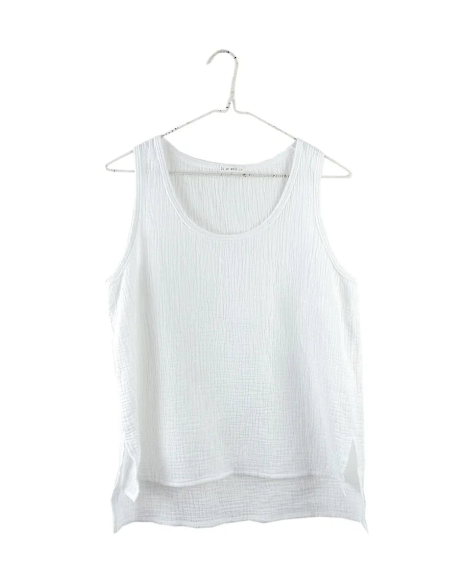 It is Well L.A. Sleeveless Gauze Top Salt-It is Well-Thistle Hill