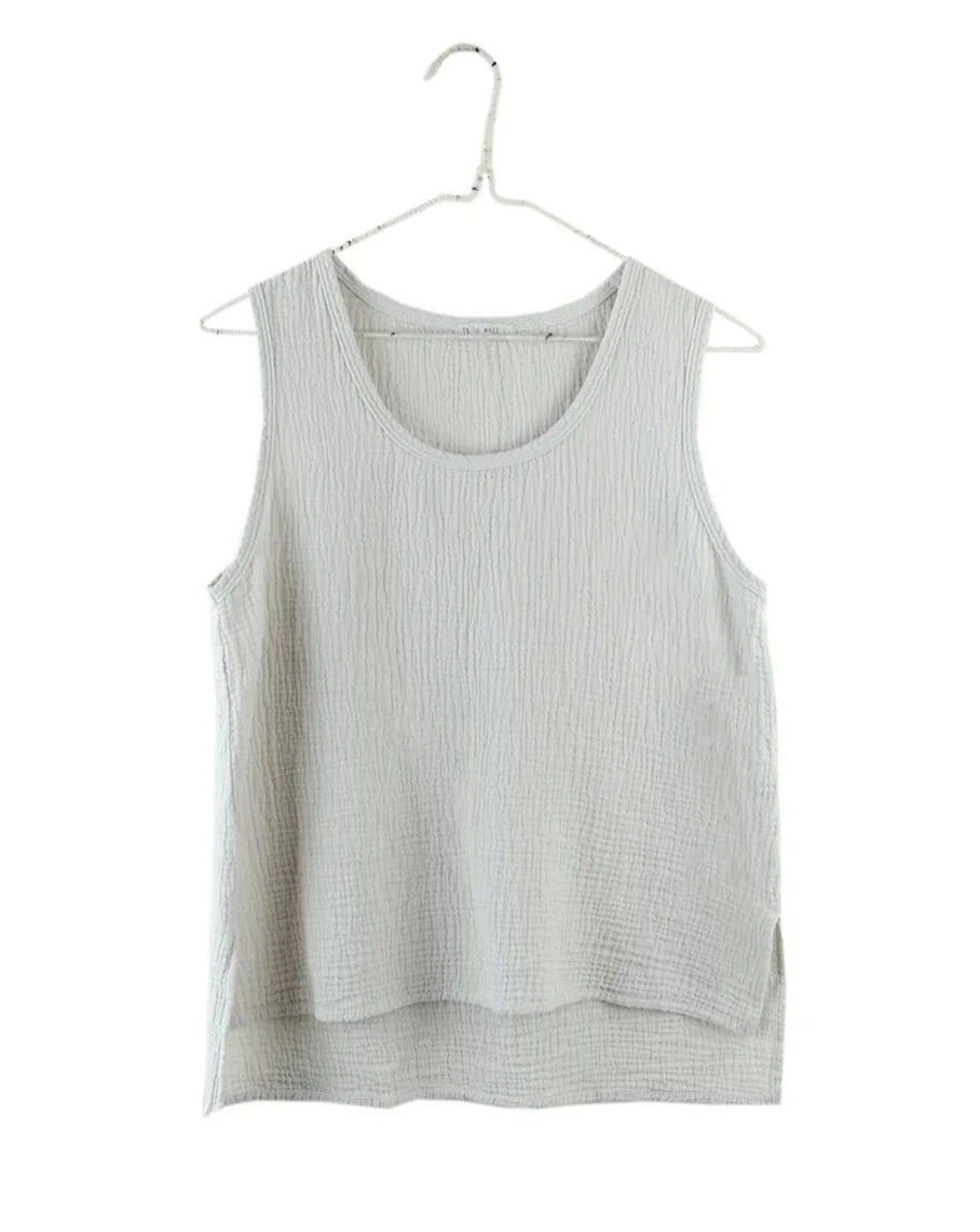 It is Well L.A. Sleeveless Gauze Top Misty Sage-It is Well-Thistle Hill