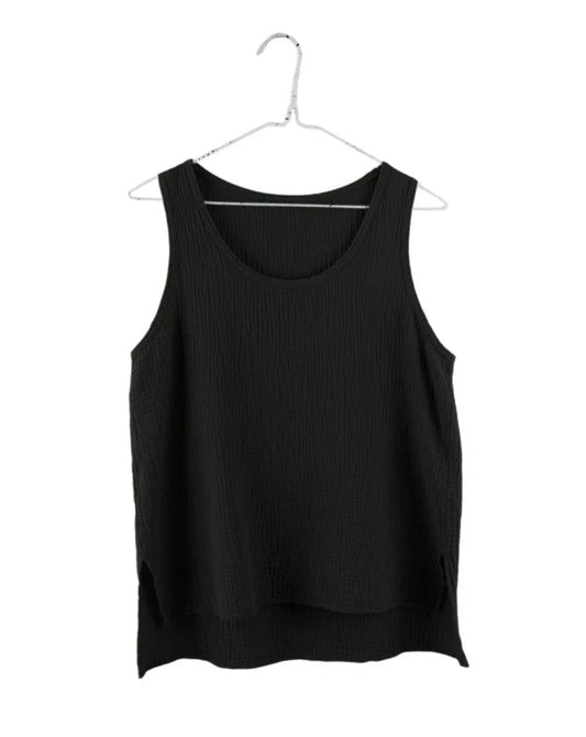 It is Well L.A. Sleeveless Gauze Top Black-It is Well-Thistle Hill