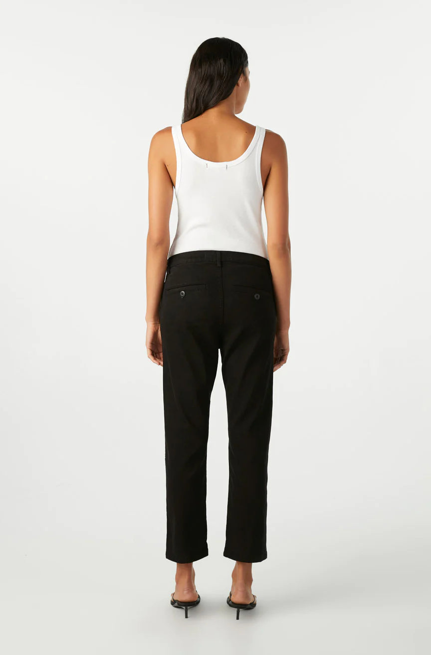 AMO Easy Trouser Relaxed Crop Straight Black