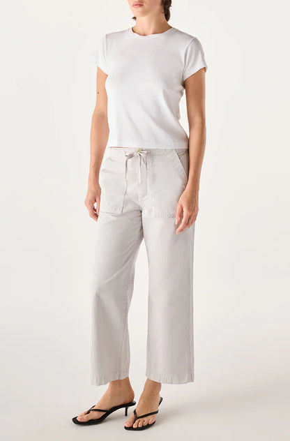 AMO Easy Drawstring Slouch Crop Grey Quartz-AMO-Thistle Hill