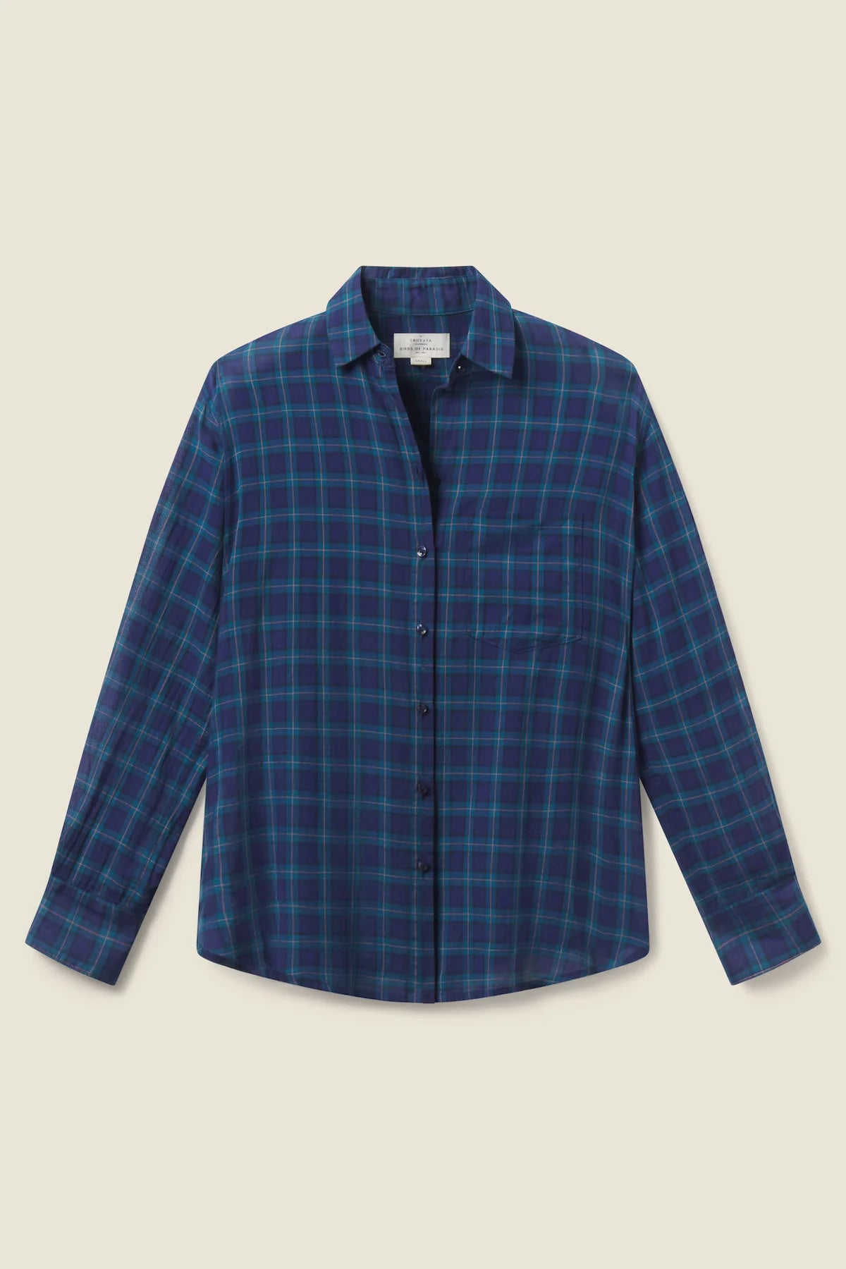 Trovata Black Oversized Shirt Oceanside Plaid-Trovata-Thistle Hill