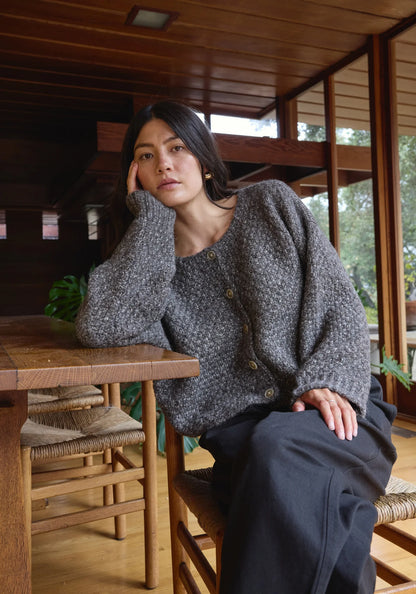 First Rite Quinn Cardigan Alpaca Charcoal-First Rite-Thistle Hill