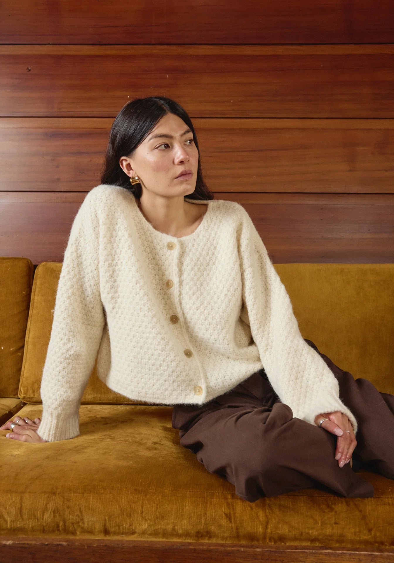 First Rite Quinn Cardigan Alpaca Ivory-First Rite-Thistle Hill