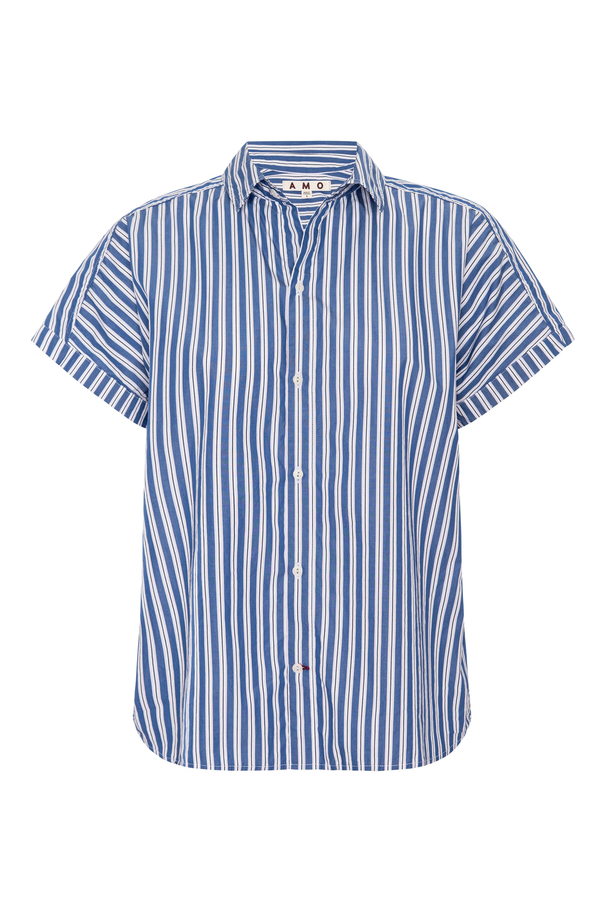 AMO Gael Shirt Sapphire White Multi-AMO-Thistle Hill
