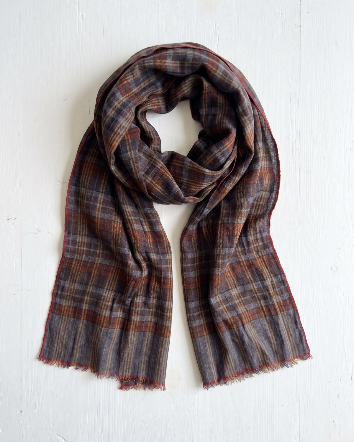 Maku Pashmina Wool Scarf Rust-Maku-Thistle Hill