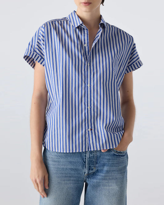 AMO Gael Shirt Sapphire White Multi-AMO-Thistle Hill