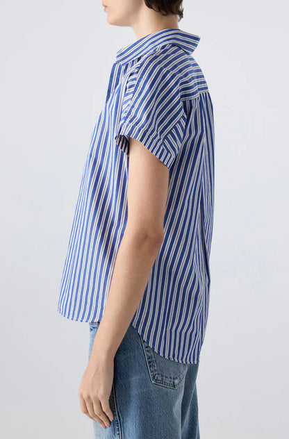 AMO Gael Shirt Sapphire White Multi-AMO-Thistle Hill