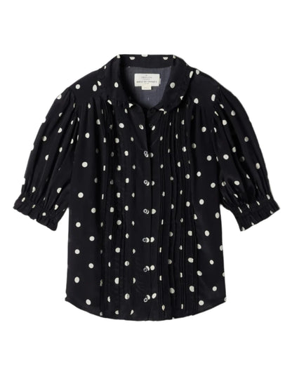 Trovata Gemma Blouse Black Polka Dots-Trovata-Thistle Hill