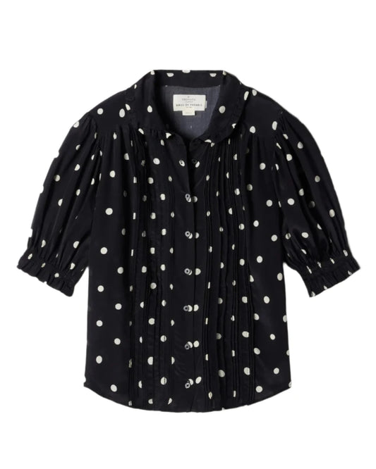 Trovata Gemma Blouse Black Polka Dots-Trovata-Thistle Hill