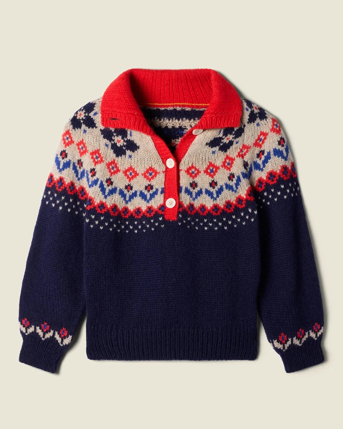 Trovata Juneau Sweater Navy Fairisle-Trovata-Thistle Hill