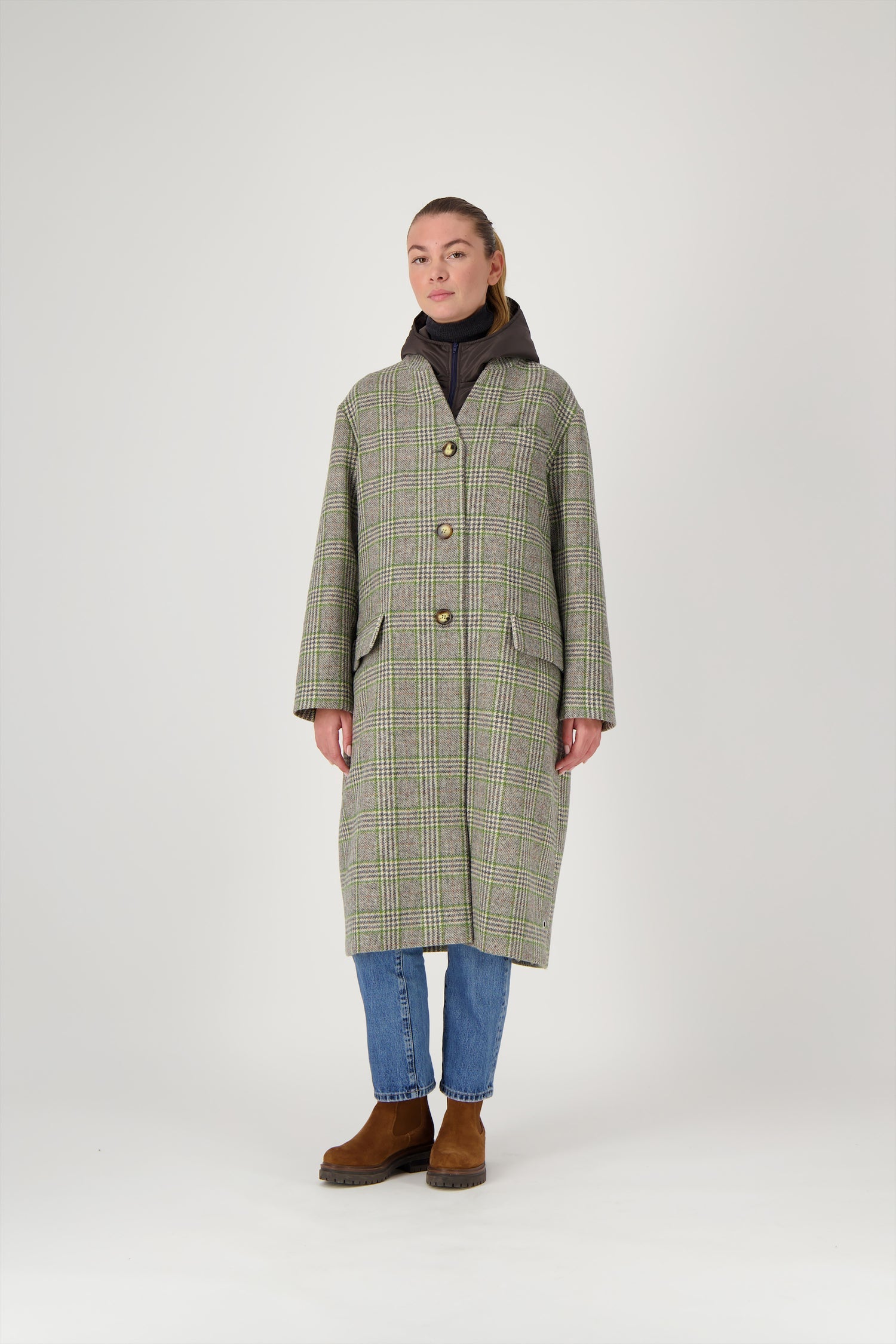 Pret Pour Partir Cecil Coat Green Check-Pret Pour Partir-Thistle Hill