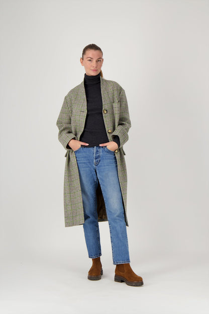 Pret Pour Partir Cecil Coat Green Check-Pret Pour Partir-Thistle Hill
