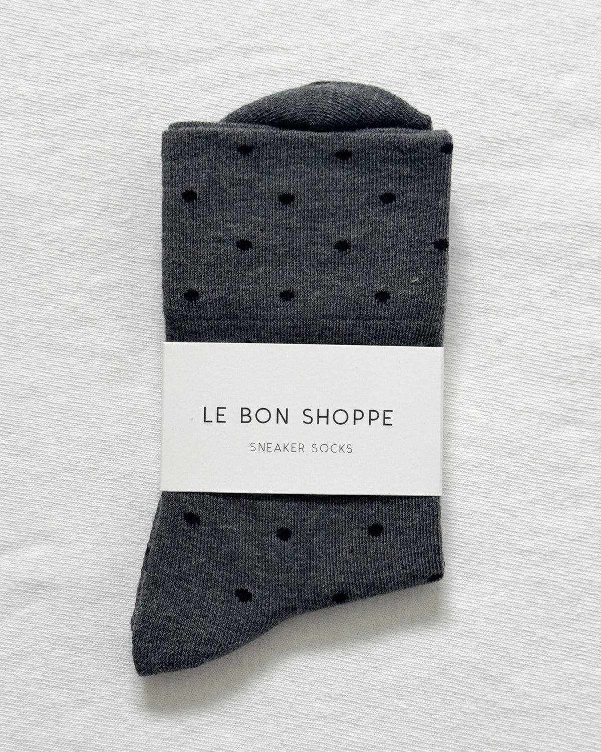 Le Bon Shoppe Sneaker Socks Polka Dot Charcoal/Black-Le Bon Shoppe-Thistle Hill