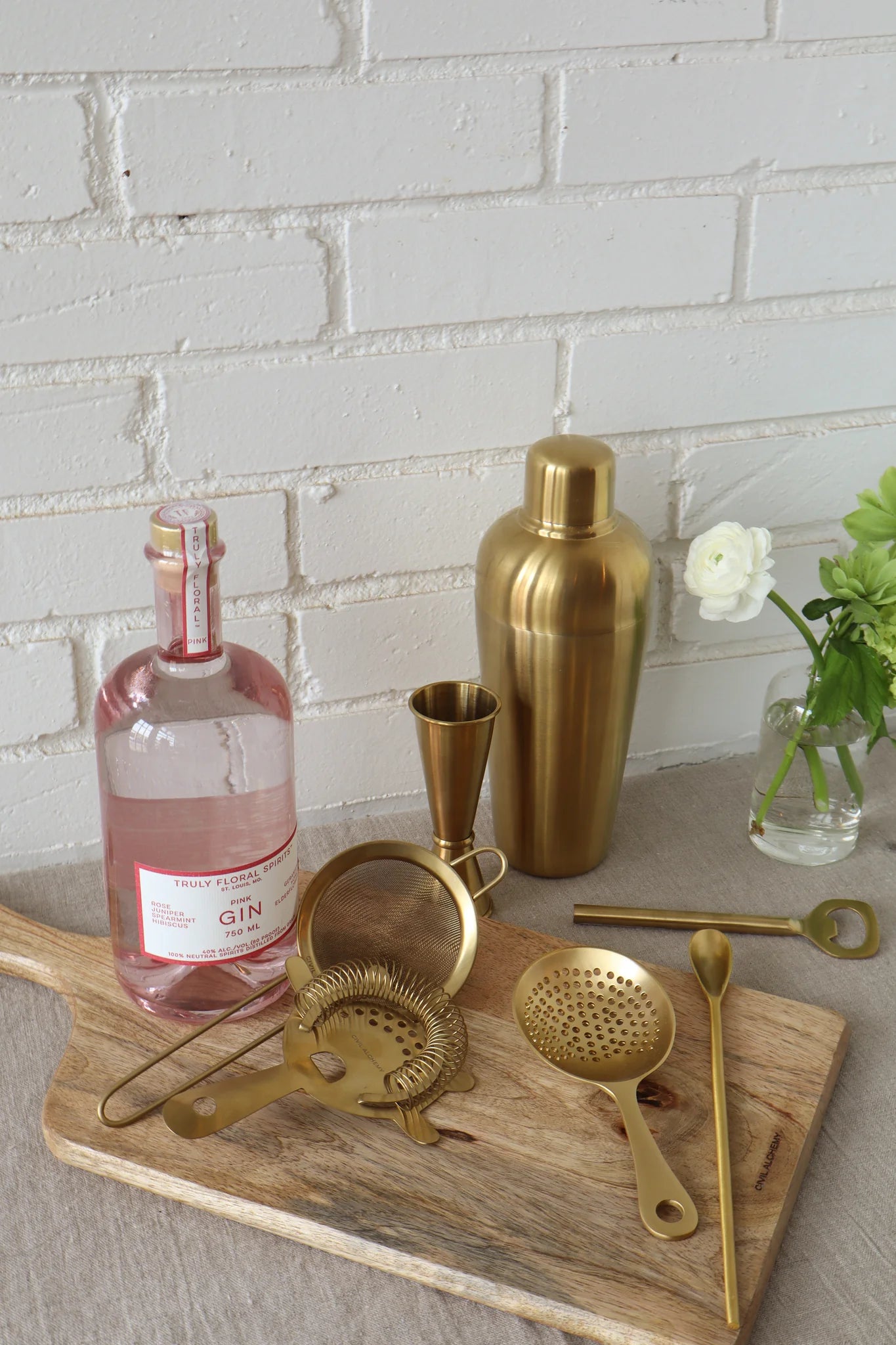 Solid Brass Julep Strainer-Civil Alchemy-Thistle Hill