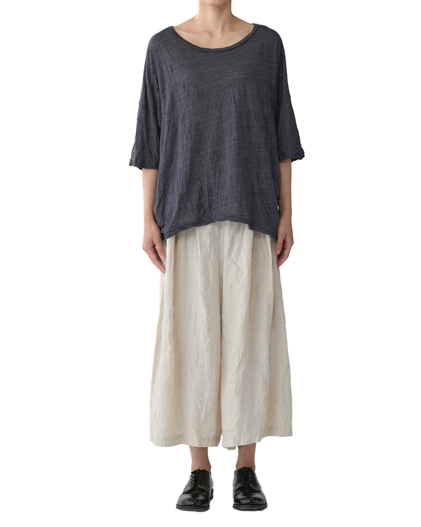 Pas de Calais Normandy Linen Wide Pants Natural-Pas De Calais-Thistle Hill