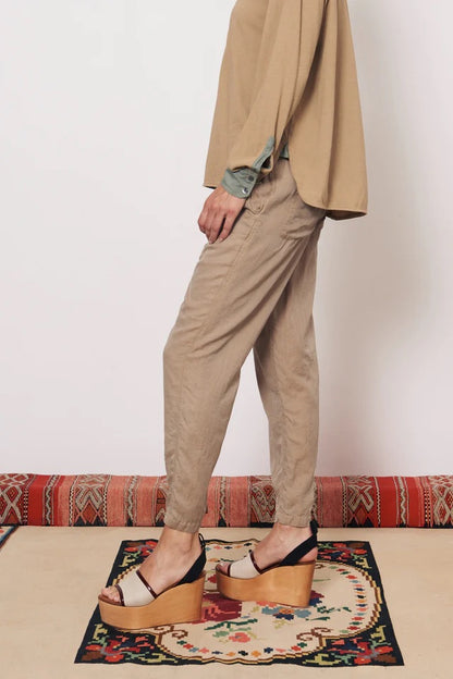 Raquel Allegra Fez Pant Khaki-Raquel Allegra-Thistle Hill