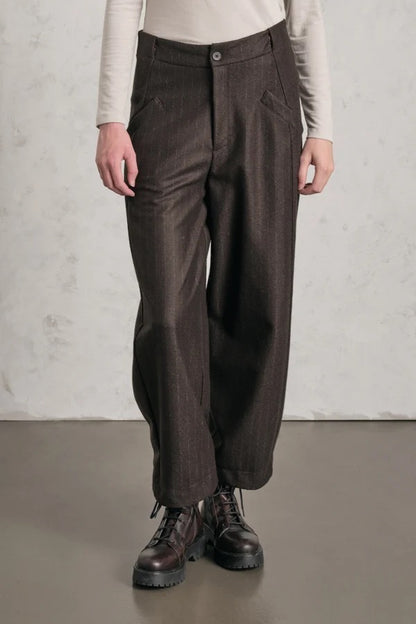 Transit Pinstriped Light Wool Trouser Coco-Transit-Thistle Hill