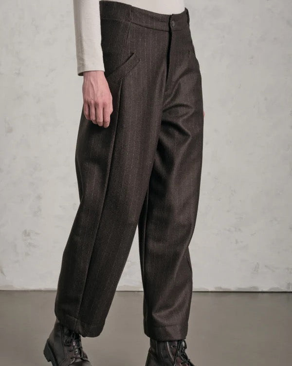 Transit Pinstriped Light Wool Trouser Coco-Transit-Thistle Hill