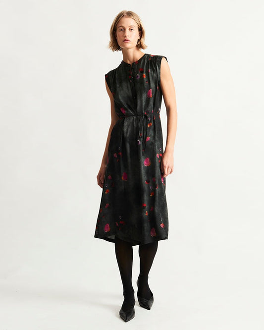 Raquel Allegra Zaire Dress Petal Black-Raquel Allegra-Thistle Hill