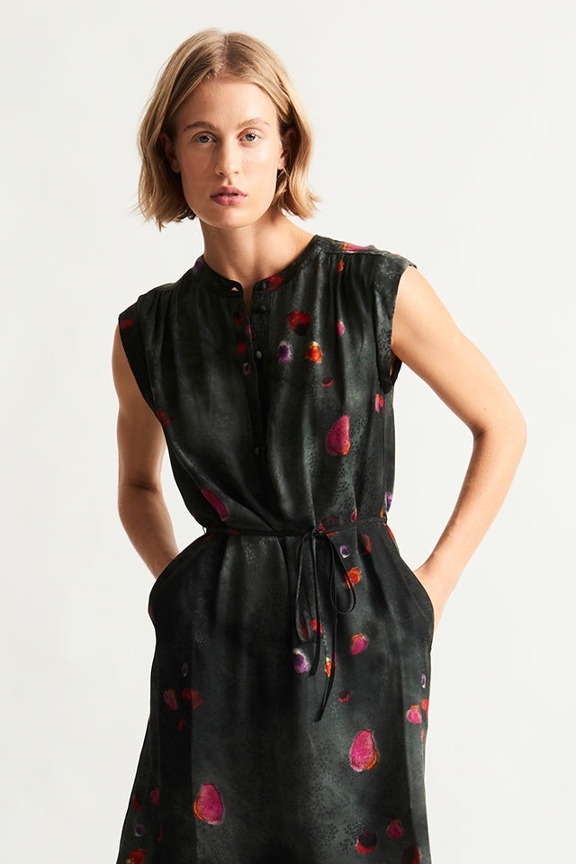 Raquel Allegra Zaire Dress Petal Black-Raquel Allegra-Thistle Hill