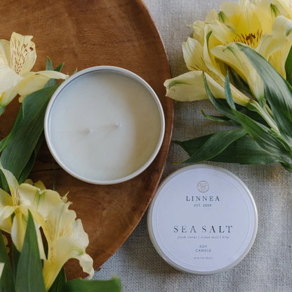 Linnea Petit Double Wick Candle Sea Salt-LINNEA-Thistle Hill