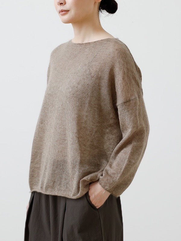 Evam Eva Mohair Silk Pullover Sand-Evam Eva-Thistle Hill