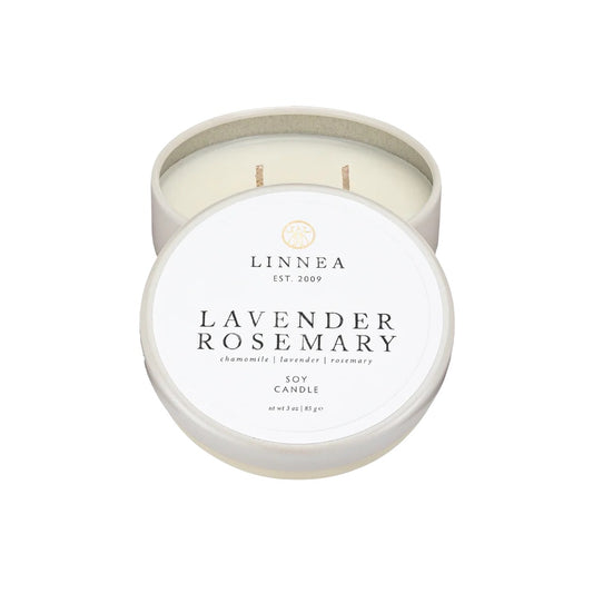 Linnea Petit Double Wick Candle Lavender Rosemary-LINNEA-Thistle Hill