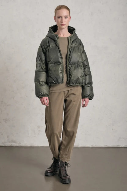 Transit Hooded Down Jacket Green-Transit-Thistle Hill