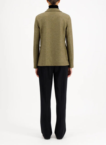 Harris Wharf Stand Up Collar Blazer Lichen Melange
