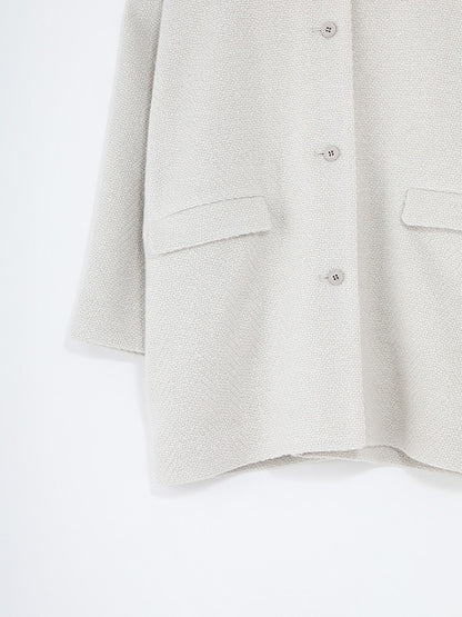 Evam Eva Renew Wool Stand Short Coat Ivory-Evam Eva-Thistle Hill