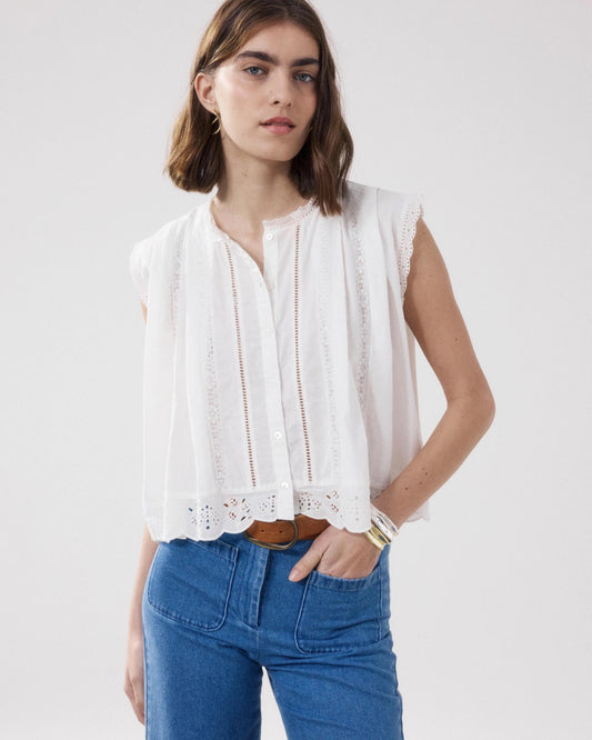 Hartford Cybil Woven Shirt Ecru-Hartford-Thistle Hill