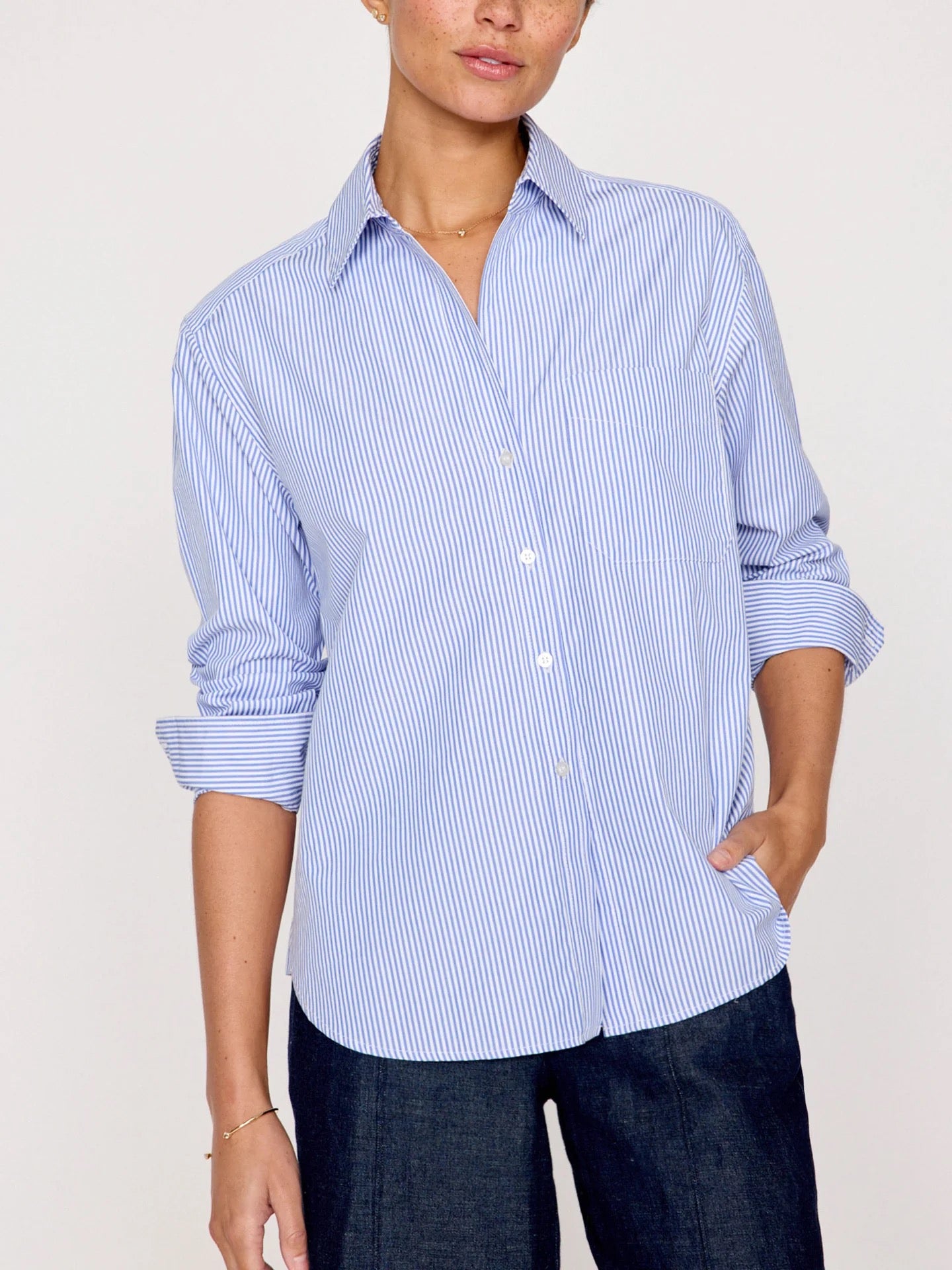 Brochu Walker Everyday Shirt Blue Stripe-Brochu Walker-Thistle Hill