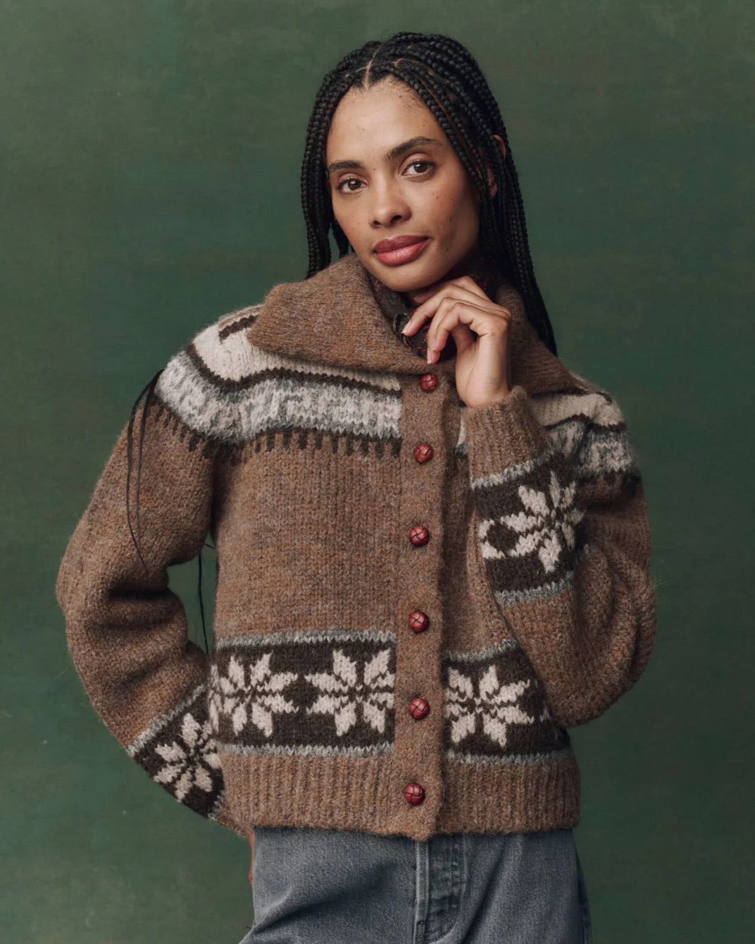 The Great The Nordic Scholar Cardigan Hickory Fair Isle-The Great-Thistle Hill