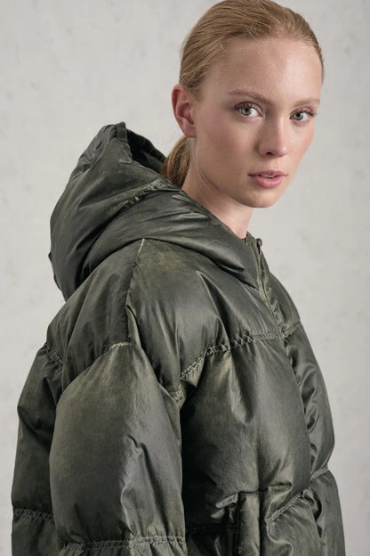 Transit Hooded Down Jacket Green-Transit-Thistle Hill