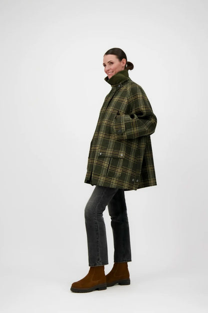 Pret Pour Partir Astrid Moo Coat Check Brown-Pret Pour Partir-Thistle Hill