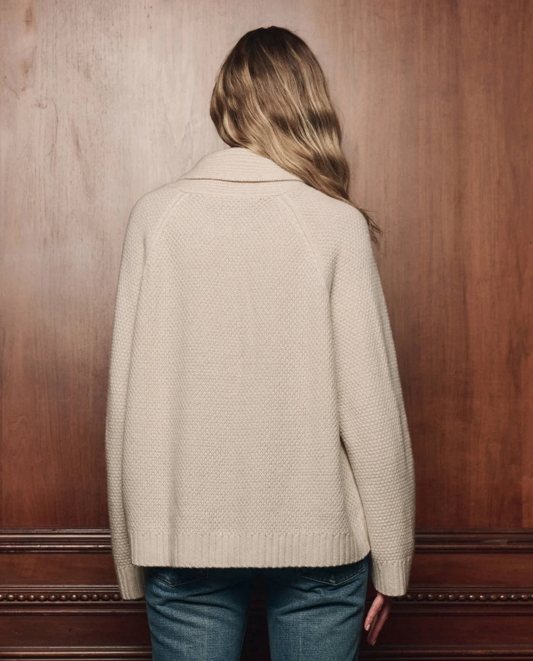 The Great Cashmere Cable Lodge Cardigan Cream-The Great-Thistle Hill