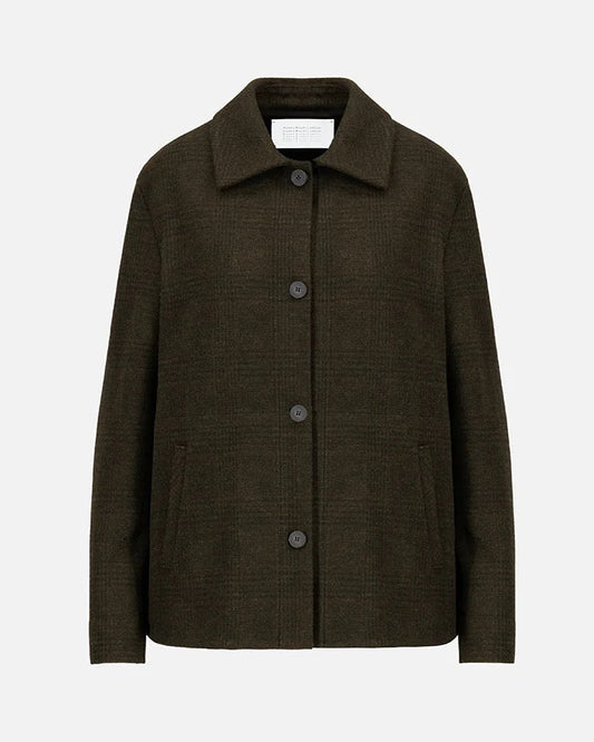 Harris Wharf Chore Jacket Brown Green-Harris Wharf London-Thistle Hill